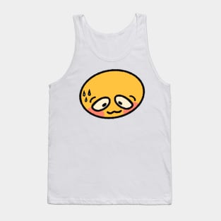 Blushing cursed emoji Tank Top